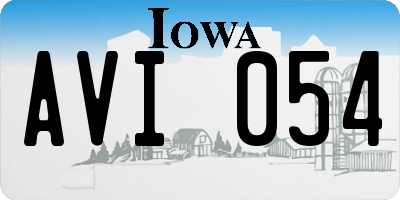 IA license plate AVI054