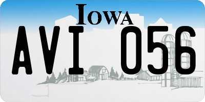 IA license plate AVI056