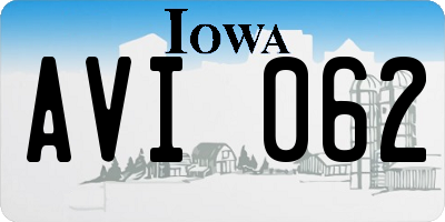 IA license plate AVI062