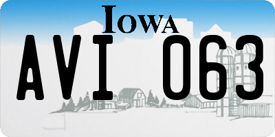 IA license plate AVI063