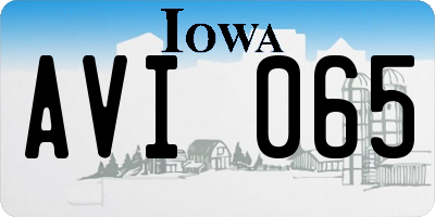 IA license plate AVI065