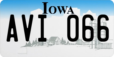 IA license plate AVI066
