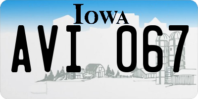 IA license plate AVI067