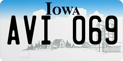 IA license plate AVI069