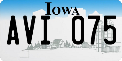 IA license plate AVI075