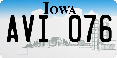 IA license plate AVI076