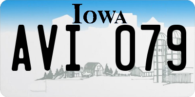 IA license plate AVI079