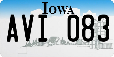 IA license plate AVI083