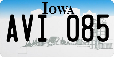 IA license plate AVI085
