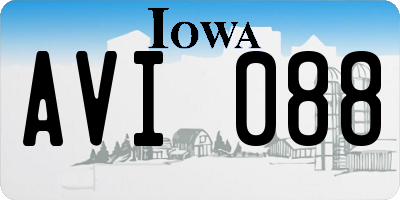 IA license plate AVI088