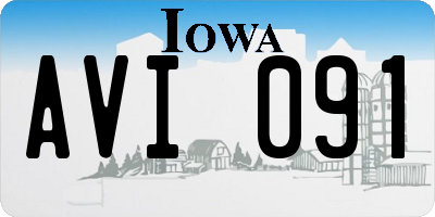 IA license plate AVI091