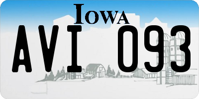 IA license plate AVI093