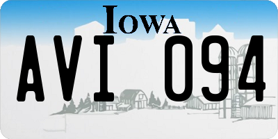 IA license plate AVI094
