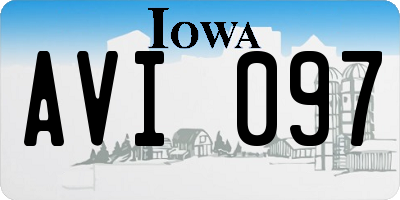IA license plate AVI097