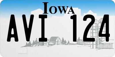 IA license plate AVI124