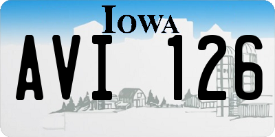 IA license plate AVI126