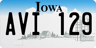 IA license plate AVI129