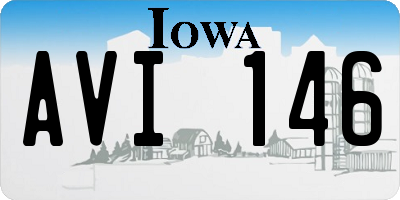IA license plate AVI146