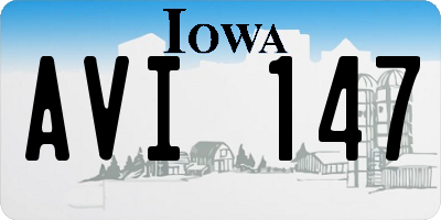 IA license plate AVI147