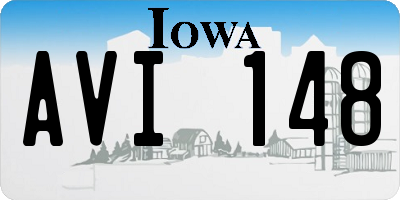 IA license plate AVI148