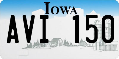 IA license plate AVI150