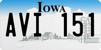 IA license plate AVI151