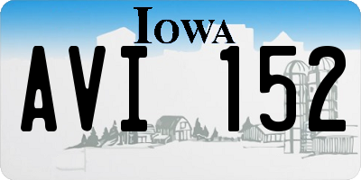 IA license plate AVI152