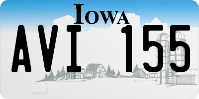 IA license plate AVI155
