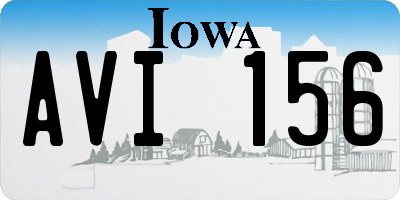 IA license plate AVI156