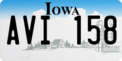 IA license plate AVI158