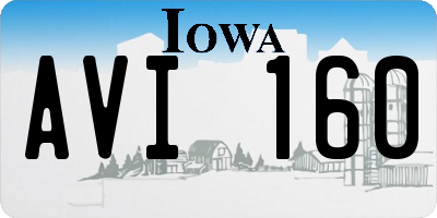 IA license plate AVI160