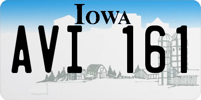 IA license plate AVI161