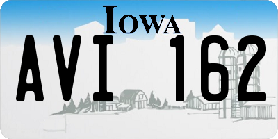 IA license plate AVI162