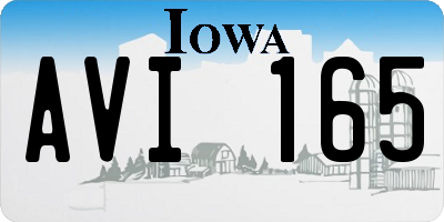 IA license plate AVI165