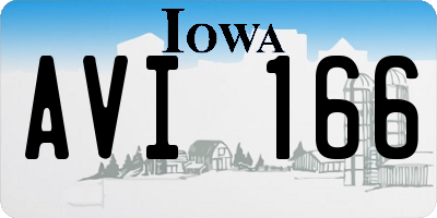 IA license plate AVI166