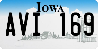 IA license plate AVI169