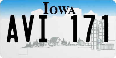 IA license plate AVI171