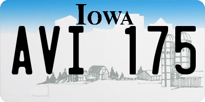 IA license plate AVI175