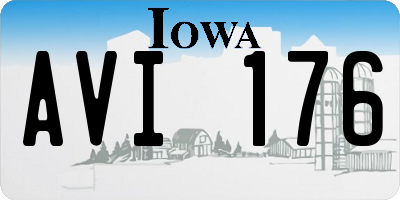 IA license plate AVI176