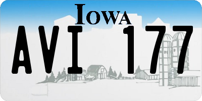 IA license plate AVI177