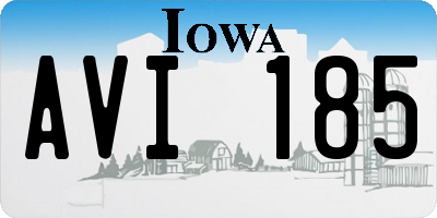IA license plate AVI185