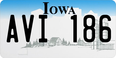 IA license plate AVI186