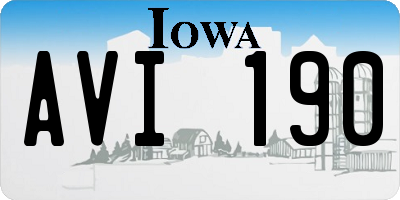 IA license plate AVI190