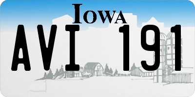IA license plate AVI191