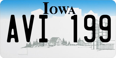 IA license plate AVI199