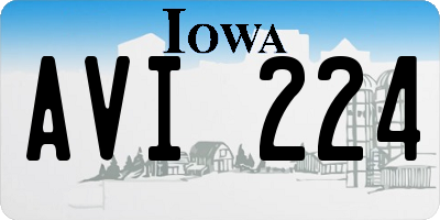 IA license plate AVI224