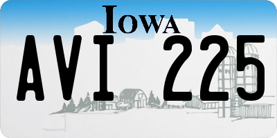 IA license plate AVI225