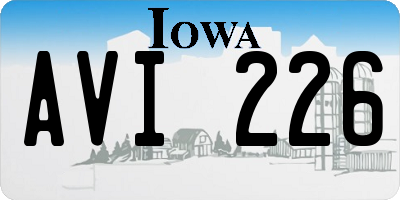 IA license plate AVI226
