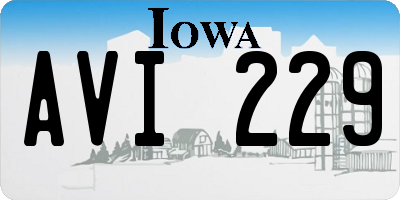 IA license plate AVI229