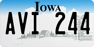 IA license plate AVI244